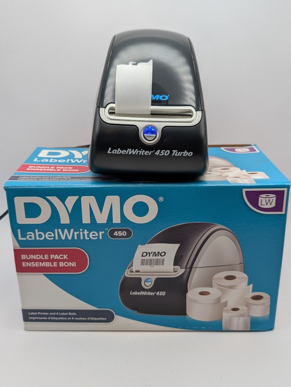 Dymo LabelWriter 450 Turbo Label Printer (Model 1750283) w/ AC Adapter Tested